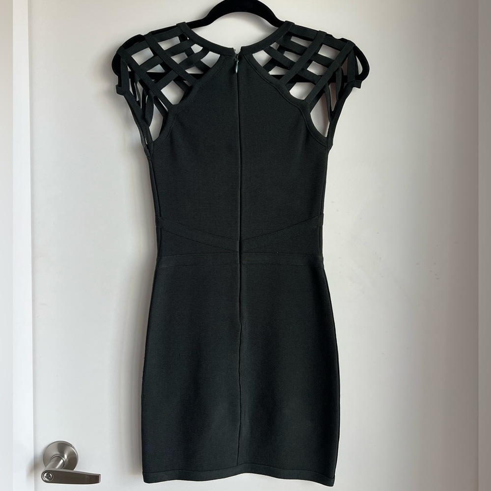 bebe Black Cage-Detail Sheath Dress - Picture 4 of 5
